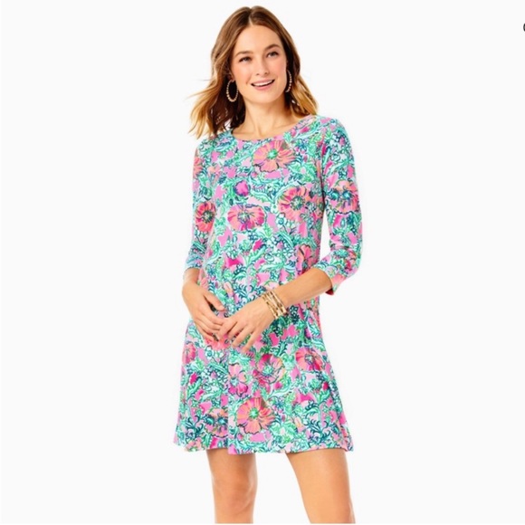 UPF 50+ Solia Chillylilly Dress Soleil Pink Perfect Poppy - Picture 2 of 5